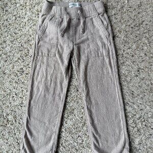 abercrombie kids khaki linen pull-on pants with drawstring 5/6